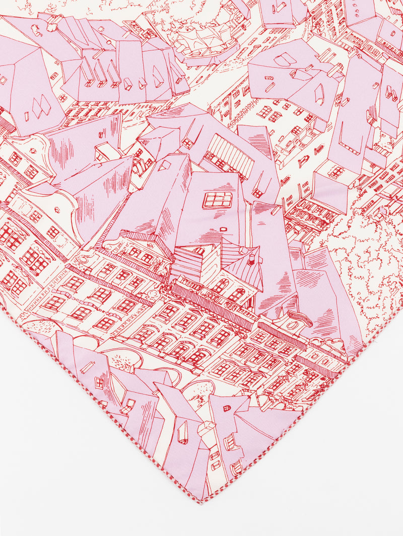 SILK SCARF 65 / ROOF TOP VIEW