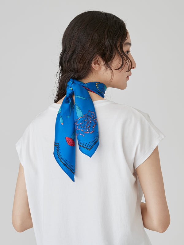 ＜シルクスカーフ65＞ブルーム