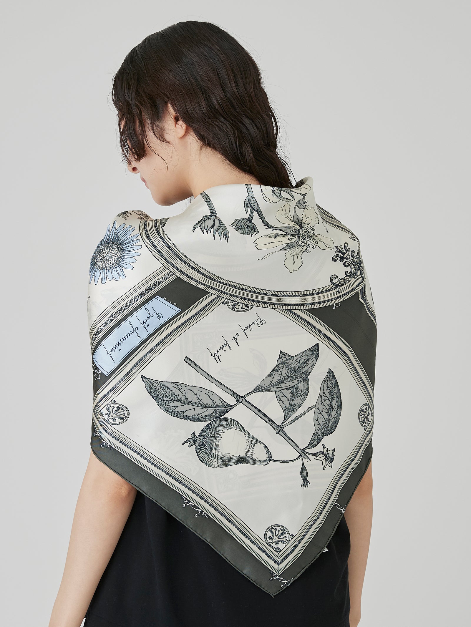 シルクスカーフ88＞フレームフラワー – manipuri