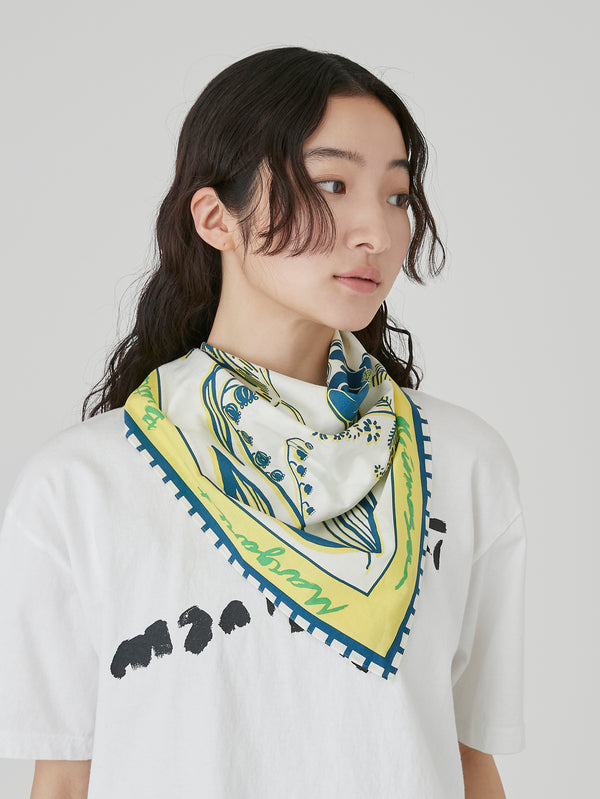 ＜コットンスカーフ65＞フローラ