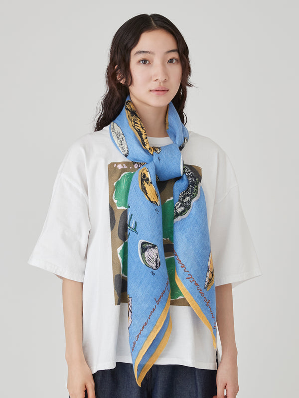 LINEN MIX STOLE 120 / SHELL