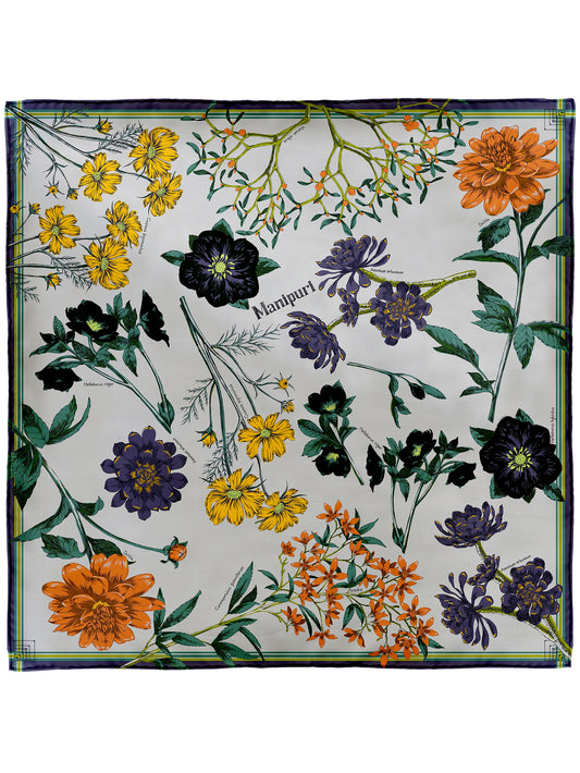 SILK SCARF 65 / AUTUMN GARDEN