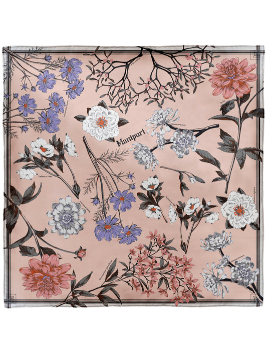 SILK SCARF 65 / AUTUMN GARDEN