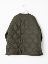 &lt;Quilted W Cocoon Coat&gt; Abstract