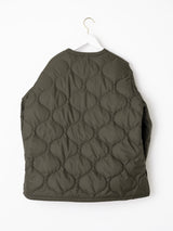 &lt;Quilted W Cocoon Coat&gt; Abstract