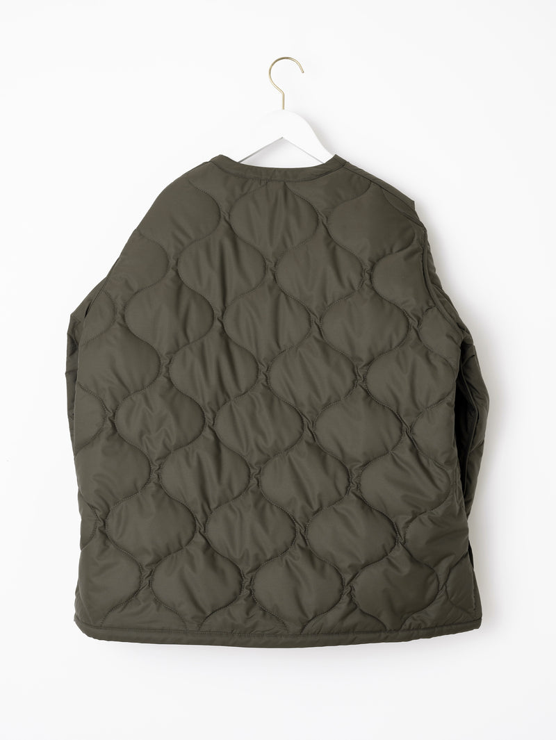 &lt;Quilted W Cocoon Coat&gt; Abstract