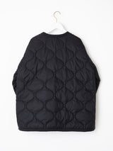 &lt;Quilted W Cocoon Coat&gt; Abstract