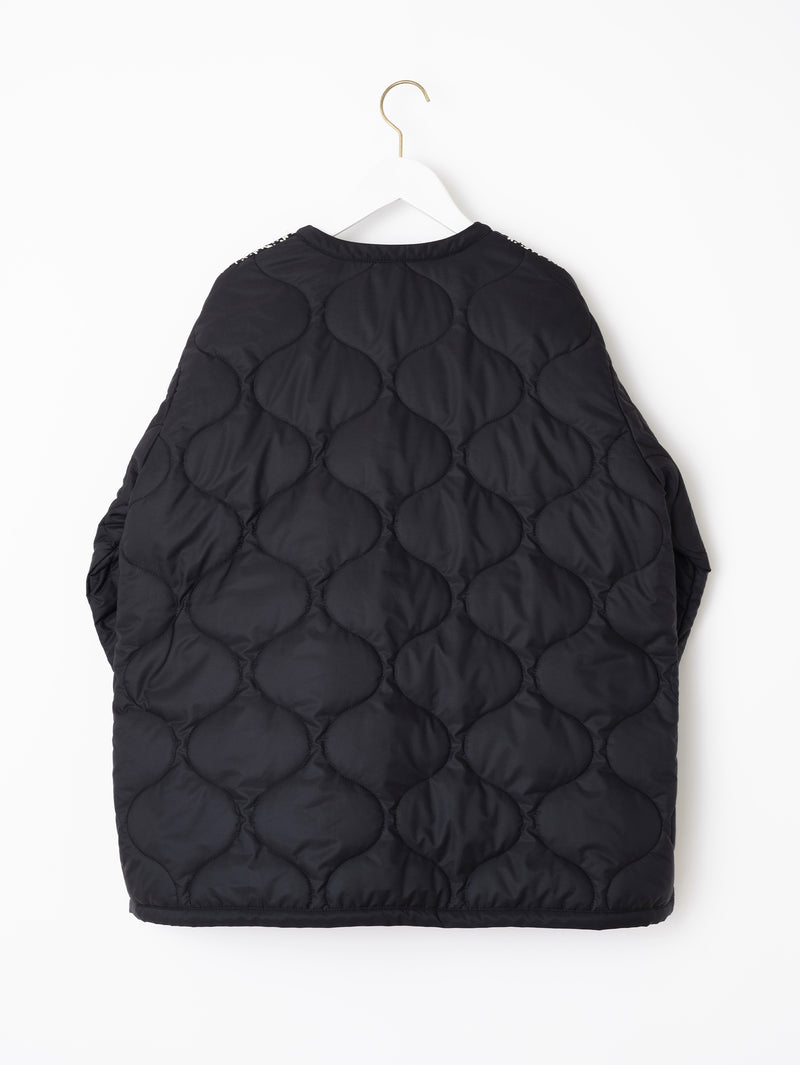 &lt;Quilted W Cocoon Coat&gt; Abstract