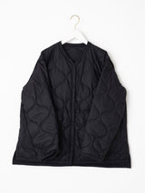 &lt;Quilted W Cocoon Coat&gt; Abstract