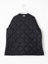 &lt;Quilted W Cocoon Coat&gt; Abstract