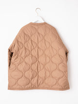 &lt;Quilted W Cocoon Coat&gt; Abstract