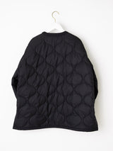 &lt;Quilted W Cocoon Coat&gt; Abstract