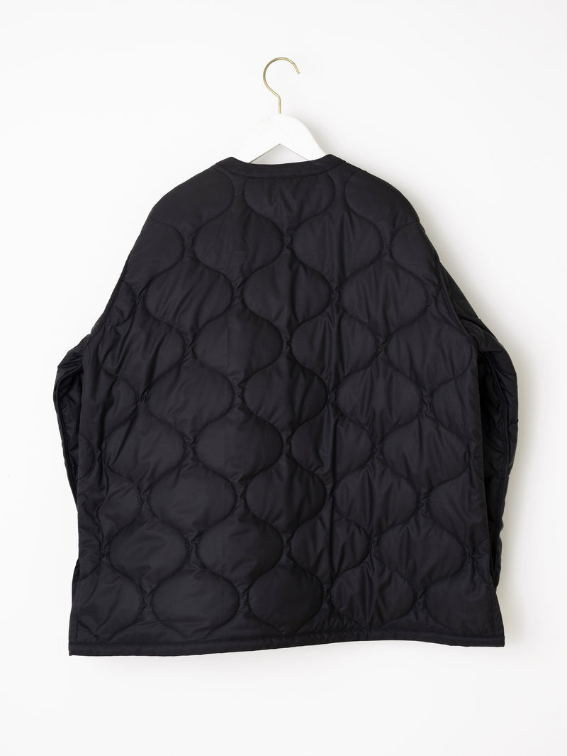 &lt;Quilted W Cocoon Coat&gt; Abstract