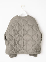 &lt;Quilted W Cocoon Coat&gt; Abstract