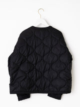 &lt;Quilted W Cocoon Coat&gt; Abstract