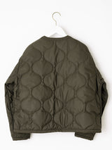 &lt;Quilted W Cocoon Coat&gt; Abstract