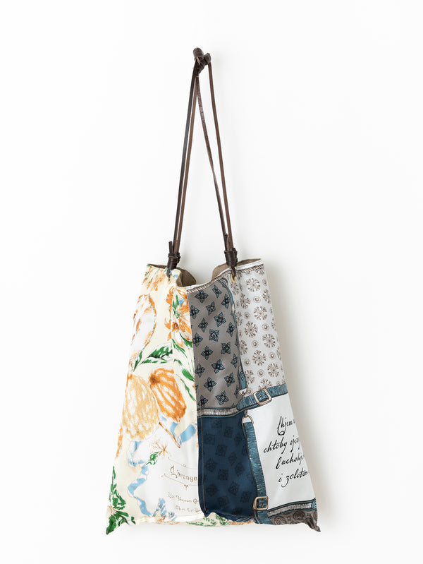 REVERSIBLE PRINT TOTE BAG L / CRESTBELT