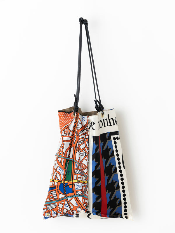 REVERSIBLE PRINT TOTE BAG L / SOMEWHERE