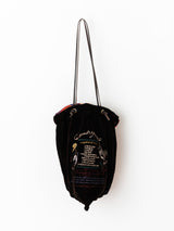 VELVET EMBROIDERED TOTE BAG L / HOT WINE