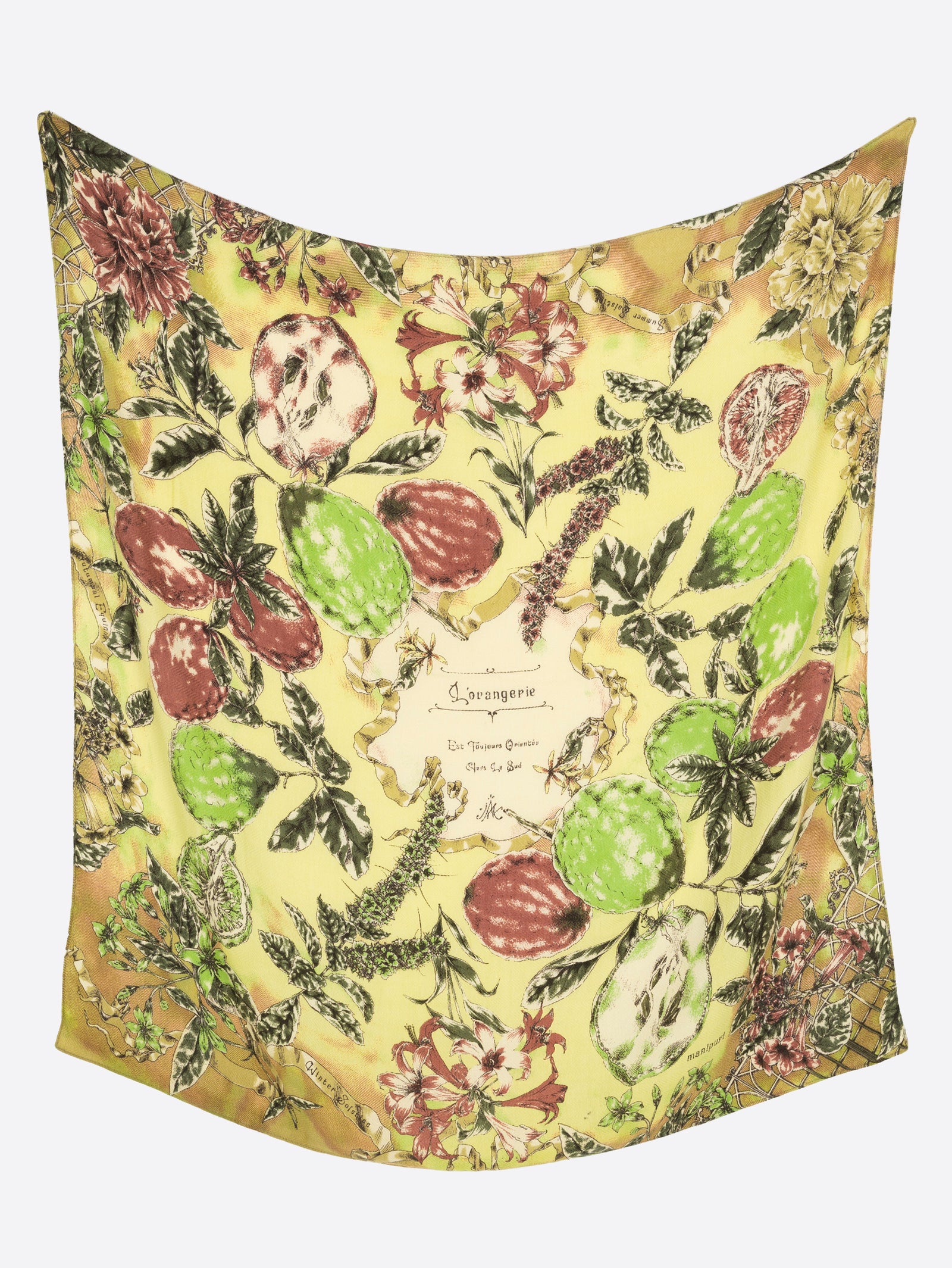 [新品] シルク製マントン　ベージュxオリーブ刺繍・ フリンジオリーブ 新品] シルク製マントンベージュxオリーブ刺繍・ フリンジオリーブ