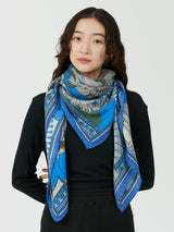 WOOL SILK STOLE HERRINGBONE WEAVE 120 / DAHLIA RONDO