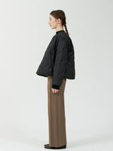 &lt;Quilted W Cocoon Coat&gt; Abstract