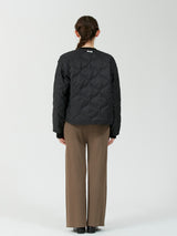 &lt;Quilted W Cocoon Coat&gt; Abstract