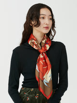 SILK SCARF 88 / COLLAGE ROSE