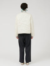 &lt;Quilted W Cocoon Coat&gt; Abstract