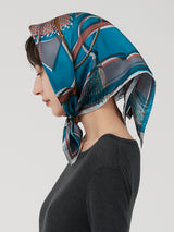 SILK SCARF 65 / COLLAGE JOCKEY