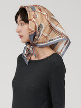 SILK SCARF 65 / COLLAGE KEPI