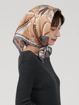 SILK SCARF 65 / COLLAGE KEPI