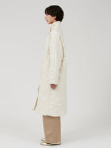 &lt;Quilted W Cocoon Coat&gt; Abstract