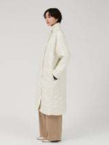 &lt;Quilted W Cocoon Coat&gt; Abstract