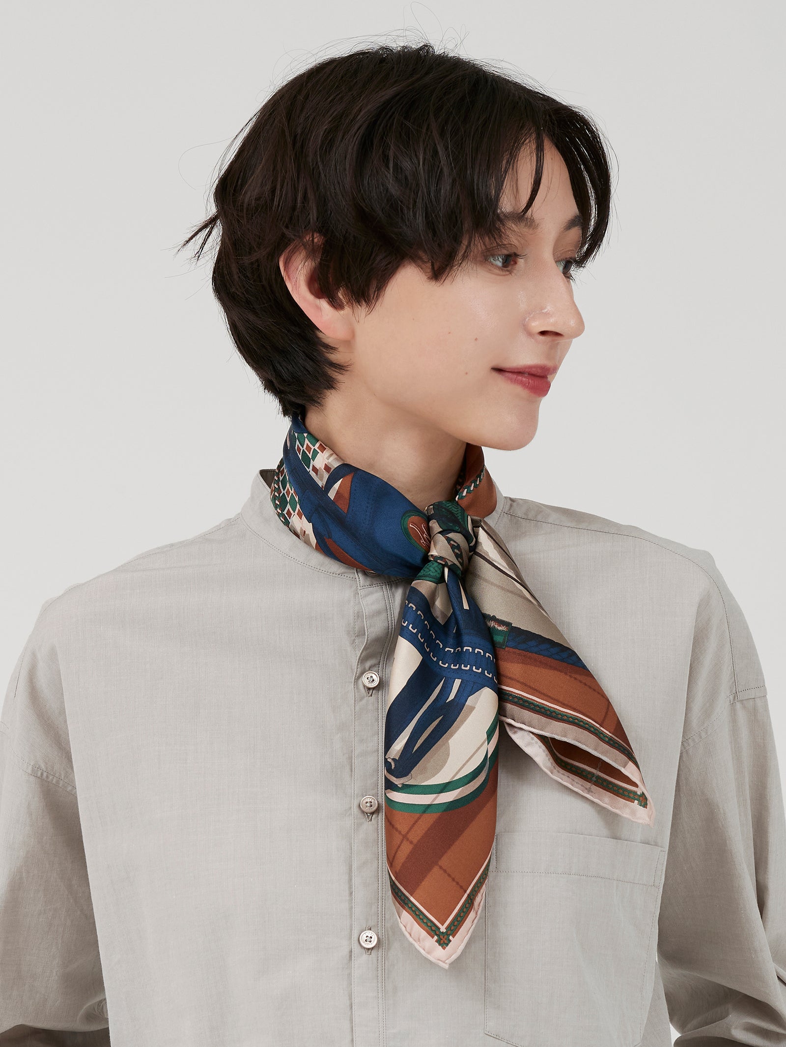 SILK SCARF 65 / COLLAGE JOCKEY – manipuri