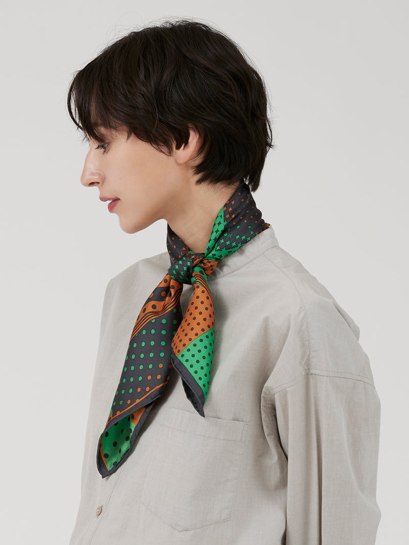 SILK SCARF 65 / MIX DOTS3