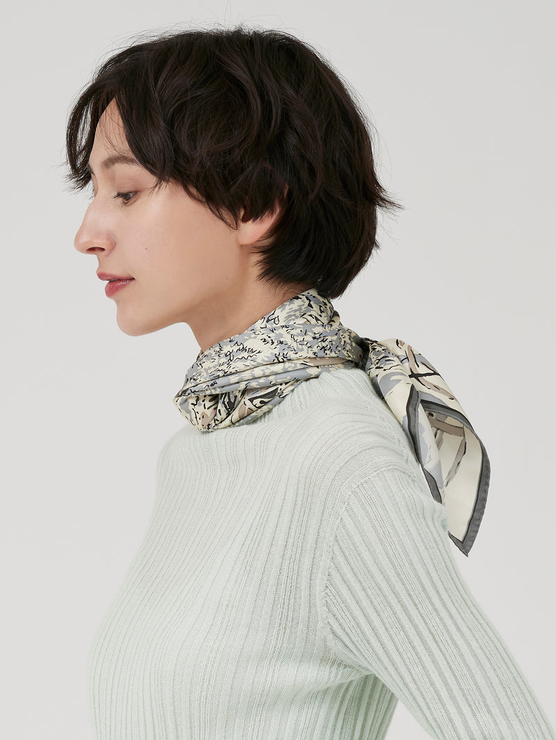 SILK SCARF 88 / WINTERY LANDSCAPE