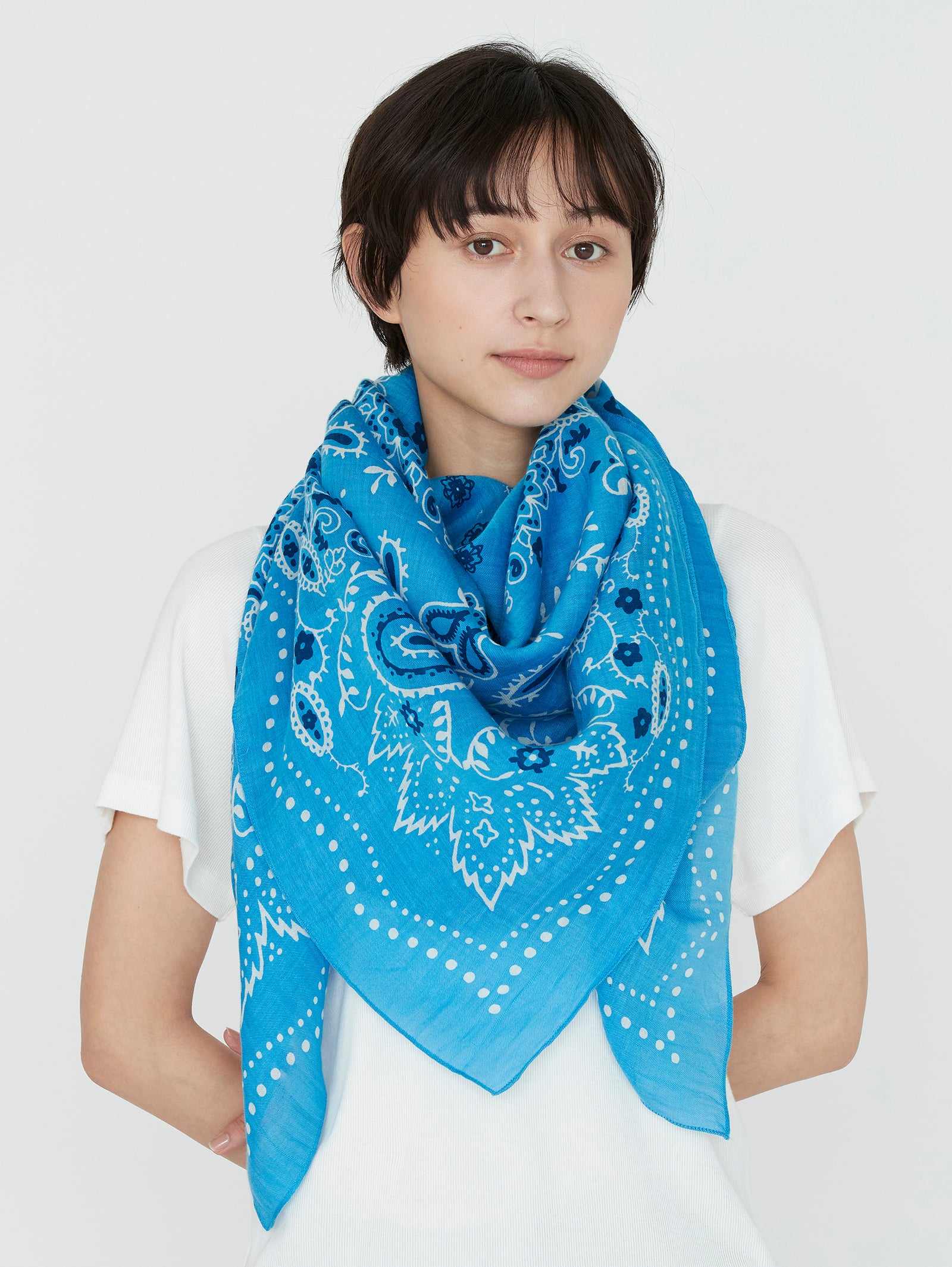 コットンシルクストール120＞カレイドバンダナ – manipuri