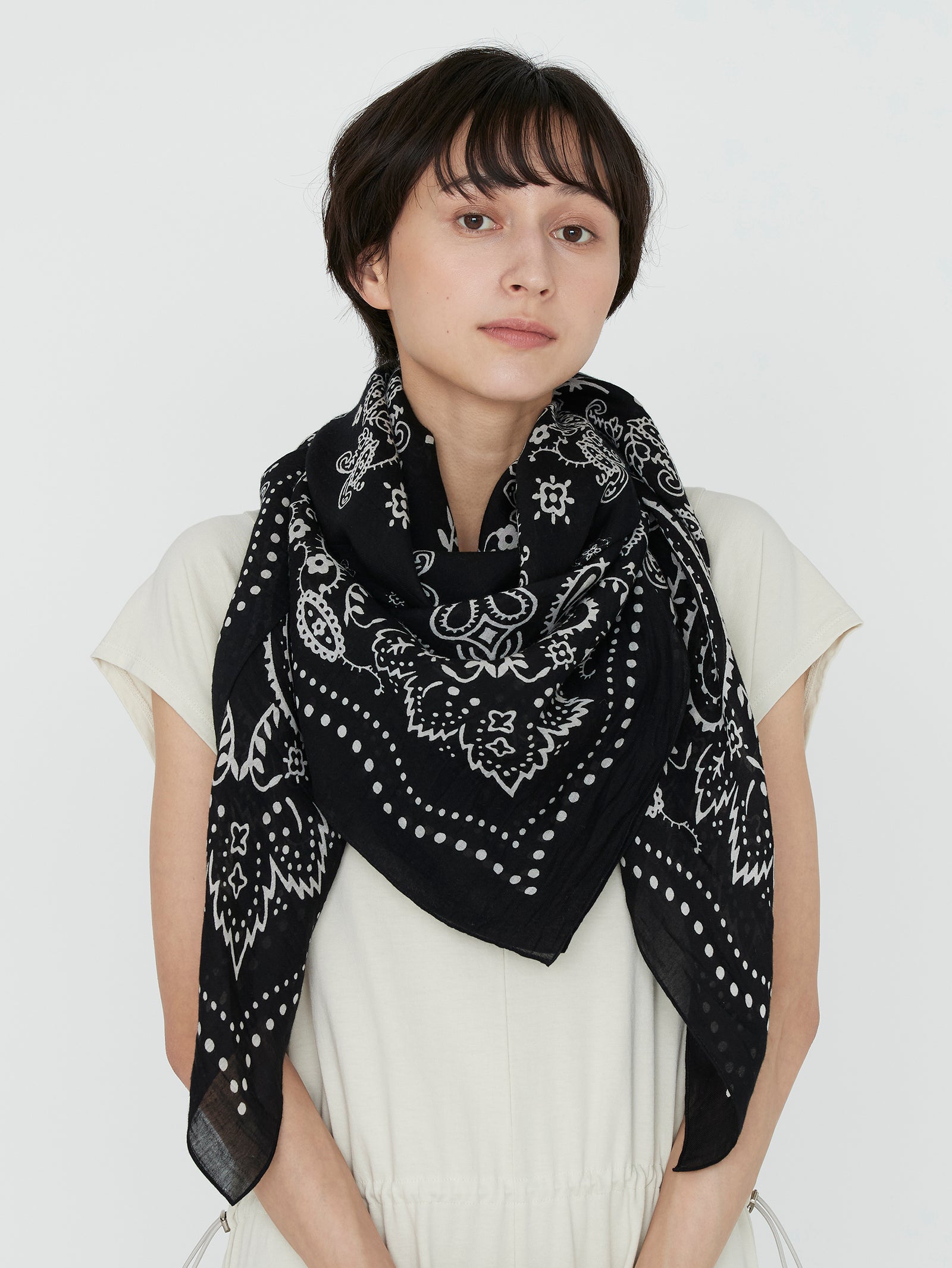 コットンシルクストール120＞カレイドバンダナ – manipuri