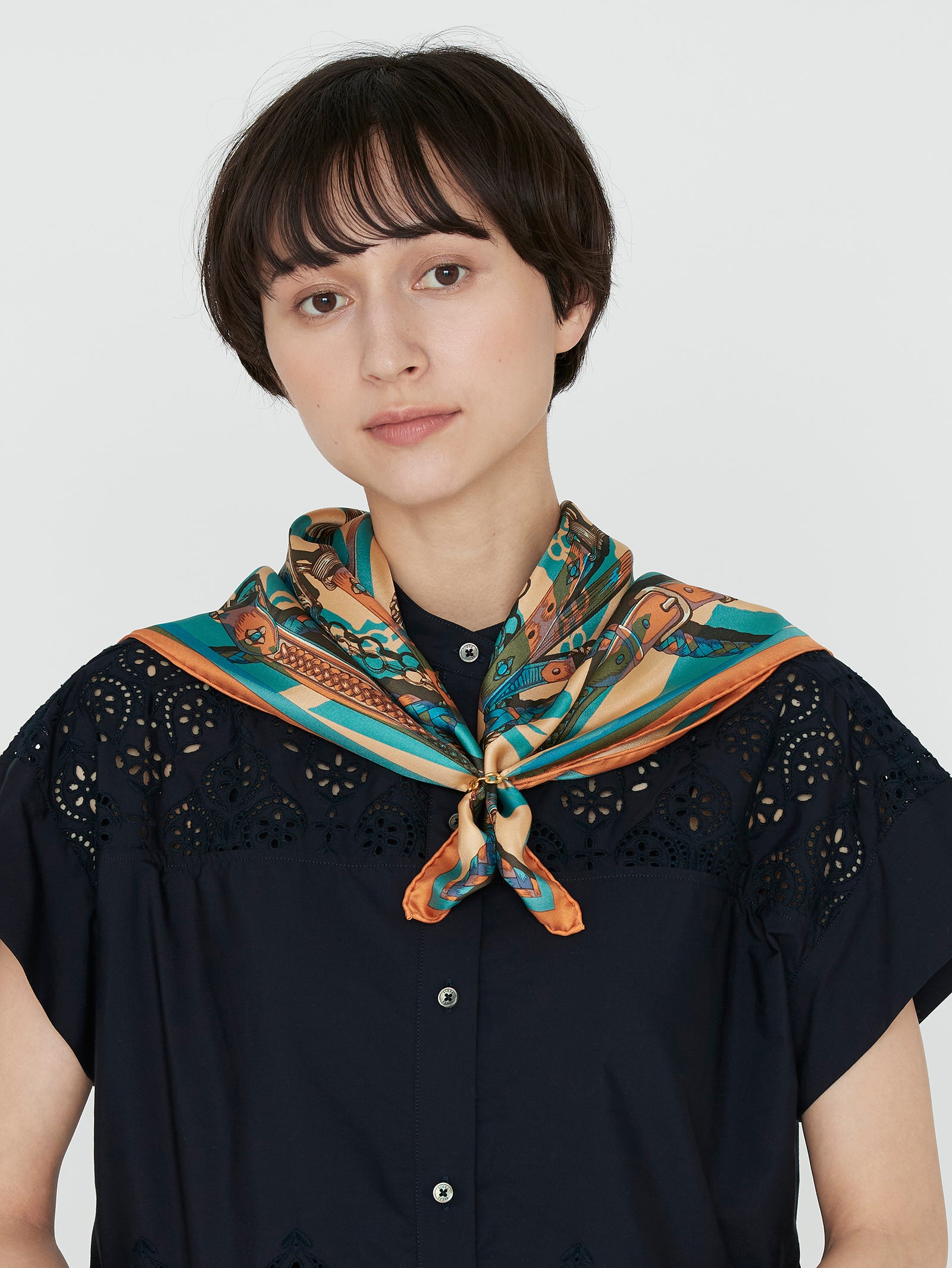 新品未使用＜シルクスカーフ65＞コラージュトルクメン シルクスカーフ65＞コラージュトルクメン – manipuri