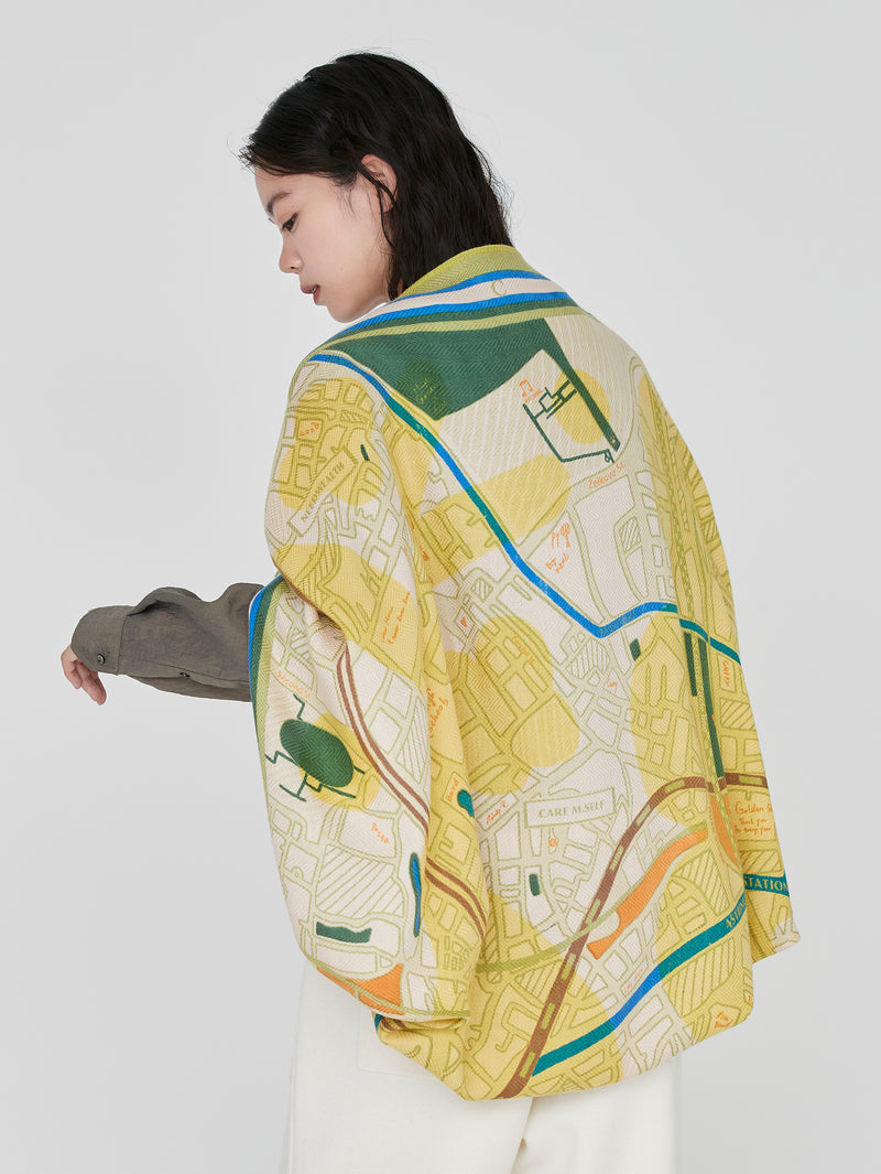 &lt;Wool Silk Stole Herringbone Weave 120&gt; Collage Somewear