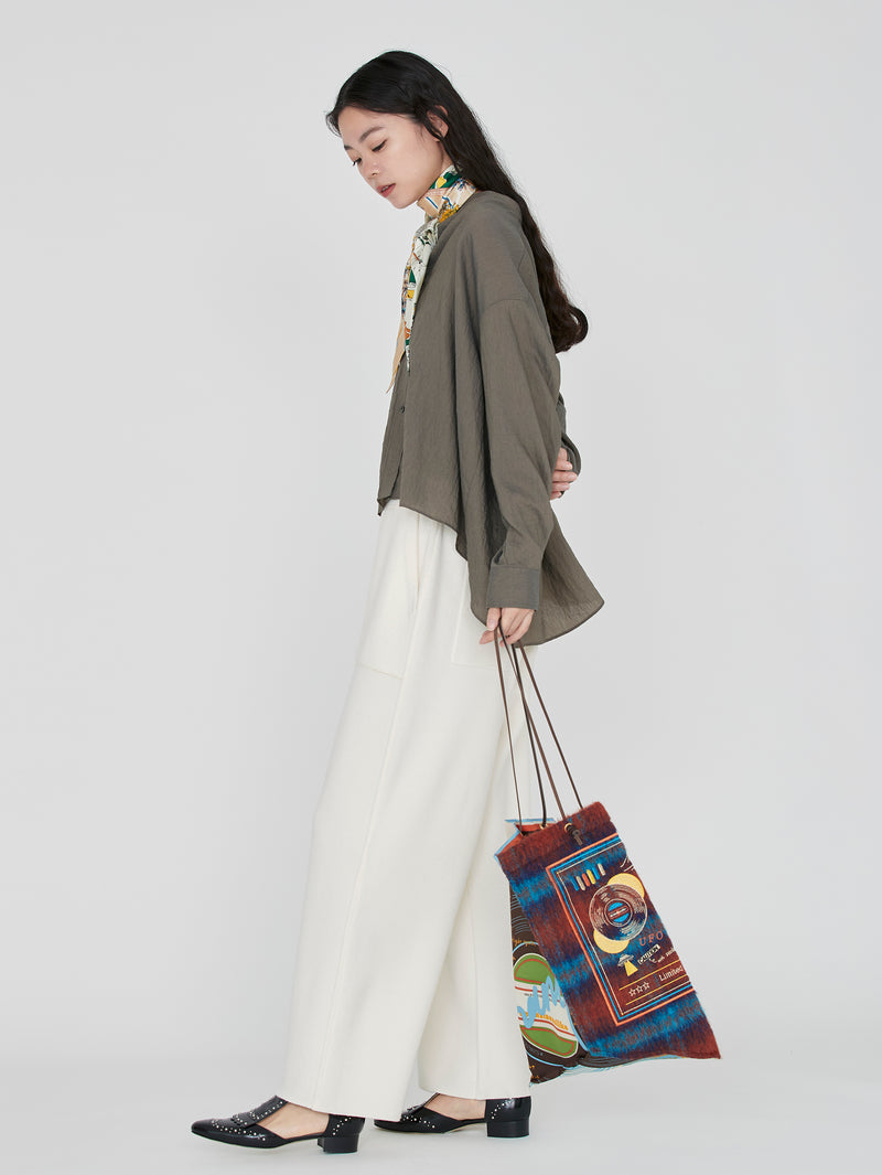 ＜刺繍プリントトートバッグL＞レコード