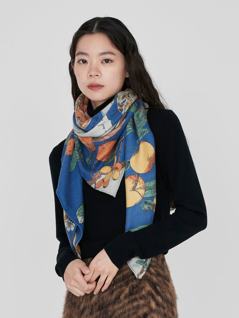 &lt;Wool Silk Stole Herringbone Weave 120&gt; Antique Recipe