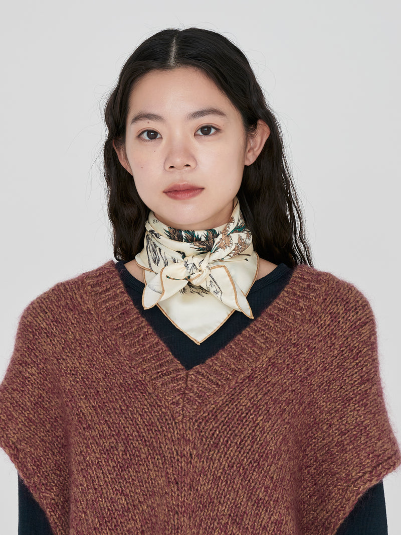 ＜シルクスカーフ65＞ボタニカル