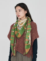 &lt;Wool Silk Stole Herringbone Weave 120&gt; Tarot
