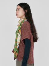 &lt;Wool Silk Stole Herringbone Weave 120&gt; Tarot