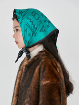 TRIANGULAR SCARF MINI / CROSS STITCH BANDANA