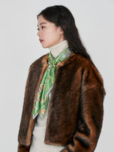 ＜シルクスカーフ65＞ボタニカルストライプ