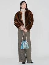 PRINT SILK MINI BAG / VIVACE TASSEL