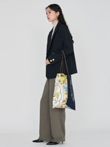 ＜刺繍プリントトートバッグL＞アンティークレシピ